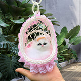 Panier de Fleurs Chaton Simulé