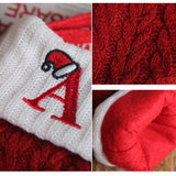 Bas en tricot avec lettre de Noël