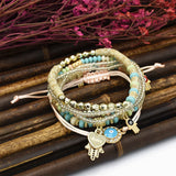 Bracelets de perles de riz multicouches