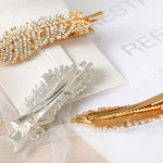 Barrette à plumes de diamant