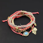 Bracelets de perles de riz multicouches