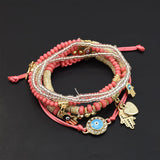Bracelets de perles de riz multicouches