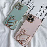 Support de Coque de Téléphone à Motif de Cygne