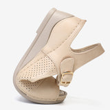 Sandales compensées à crochet creux