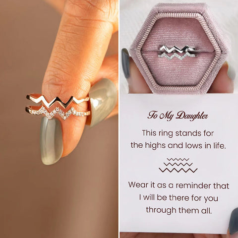 Bague Vague Diamant Double Couche
