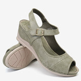 Sandales compensées à crochet creux