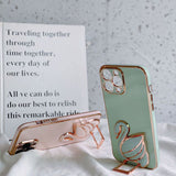 Support de Coque de Téléphone à Motif de Cygne