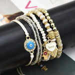Bracelets de perles de riz multicouches