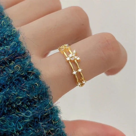 Bague de papillon en zircon