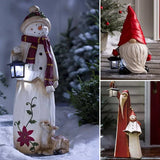 Bonhomme de Neige des Bois avec Lanterne Solaire
