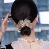 Élastiques à cheveux en cristal pour gros intestin