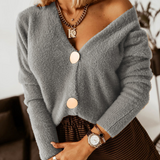 Cardigan à boutons en métal