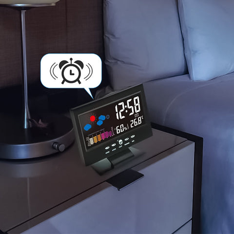 LED Contrôleur de température et d'humidité Horloge d'alarme