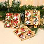 Ensemble de décorations de Noël en bois Gnome (12 pièces)