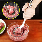 Cuillère en forme de boulette de viande en acier inoxydable