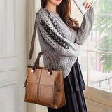 Sac à bandoulière en cuir vintage pour dames