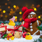 Boîte de Noël de canard jaune