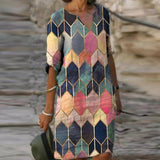 Robe vintage à col en V