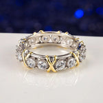 Bague Diamant Croix Pleine Moissanite