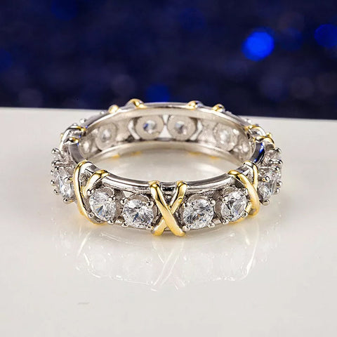 Bague Diamant Croix Pleine Moissanite