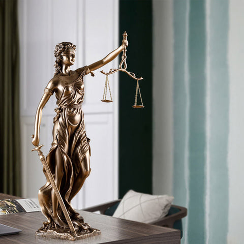 Décoration de la statue de la déesse de la justice