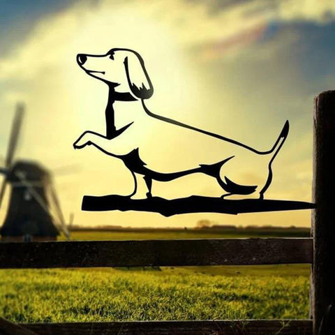 Chiot de Silhouette de Chien en Métal