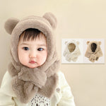 Bonnet avec écharpe intégré pour bébé