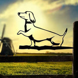 Chiot de Silhouette de Chien en Métal
