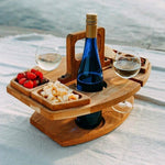 Table à Vin Portable en Bois pour Pique-nique