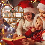 Ornement de bibliothèque coeur personnalisé