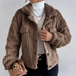 Veste en peluche à revers