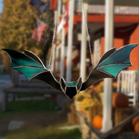 Tentures De Vitraux De Chauve-souris D'Halloween