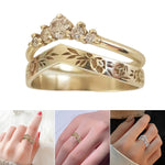 Bague Simple Couronne En V Avec Diamants