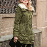 Manteau Matelassé Épais et Chaud en Velours de Peau de Pêche