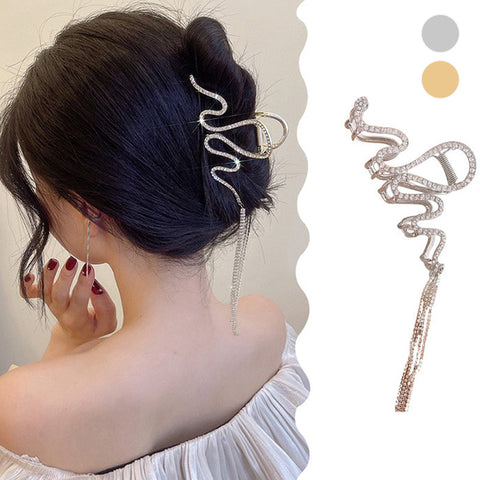 Barrette serpent avec strass