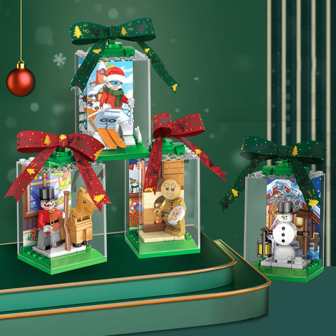 Boîte aveugle de blocs de construction de Noël