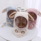 Bonnet polaire à capuche avec visière coupe-vent