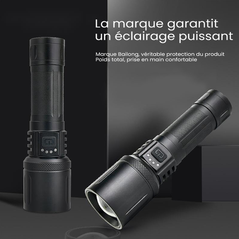 Lampe de Poche Étanche Laser Ultra-lumineuse Extérieure