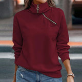 Haut Décontracté avec Fermeture Éclair