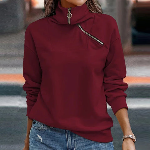 Haut Décontracté avec Fermeture Éclair