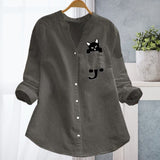 Chemisier à manches longues et col en V