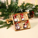 Ensemble de décorations de Noël en bois Gnome (12 pièces)
