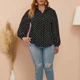 Chemise à Pois et Manches Ballon