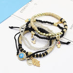 Bracelets de perles de riz multicouches