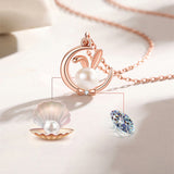 Collier de Perles de Lapin de Lune en Argent Sterling