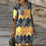 Robe vintage à col en V