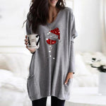 T-shirts femme verre à vin de Noël