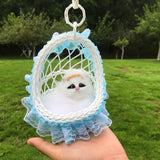 Panier de Fleurs Chaton Simulé