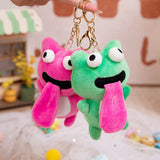 Porte-clés animal mignon grenouille en peluche