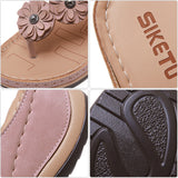 Sandales légères à bout clip fleurs pour femmes